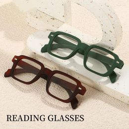 Sunglasses Frosted Frame Three Colour Rivet Reading Glasses Square Anti Blue Light Far Sight Eyewear Oversized Presbyopia