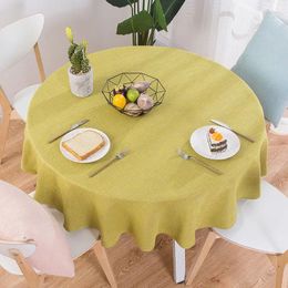 Table Cloth Rural Cotton And Linen Restaurants Round Big Table_AN3647