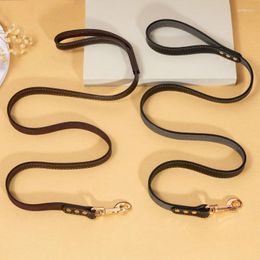 Dog Collars Pet Leash Supplies Wholesale Chain Walking Rope Explosion-proof Impact Leather