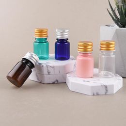 Storage Bottles 200pcs 5ml Empty Cosmetic Plastic Containers With Gold Aluminium Screw Cap Refillable Shower Gel Shampoo Packaging