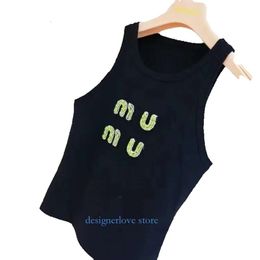 Designer Mui Shirt Tank Tops Tee Women Clothing Sexy Halter Tops Party Crop Top Womens Embroidered Summer Backless Women Trendy Outfit