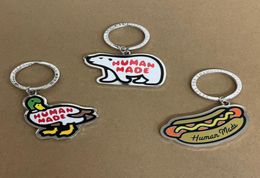 Human Made Keychain Bag Accessories Anime Car Kawaii Key Chain Holder Basketball Keyring Polar Bear Key Ring Couple Gift For Boyfr5547222