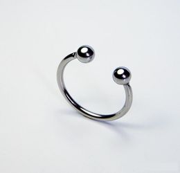 Latest Male Stainless Steel Two Bead Penis Delayed Gonobolia Ring Cock Ring Jewellery Adult BDSM Sex Toy For Glans YSH029705249