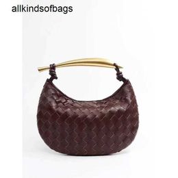 Bottegvenets Sardine Bag Small Design Woven Bag Sardine New Handbag Dumpling Tidy Leisure Versatile Real Leather rj FSAH