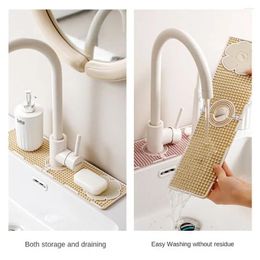 Kitchen Faucets Silicon Sink Faucet Drain Pad Easy To Wash Absorbent Non-slip Drying Mat Splash