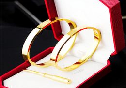 Women Gold Bracelet Luxury Designer Jewelry Men Bangle Titanium Steel Silver Lover Neutral Fashion Wedding Bride Gift lady Diamond6085586
