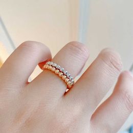 Famous designer popular rings for lovers small ring 28mm rose gold versatile womens with silver bead with common vanly