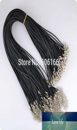 Necklaces Pendants Chokers Jewellery 100x 45cm 18039039 Black Rubber for Pendant Cord 2mm String Strap Lobster Clasp Necklac2744103