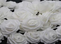 10pcs100pcs White PE Foam Rose Flower Head Artificial Rose For Home Decorative Flower Wreaths Wedding Party DIY Decoration12231111