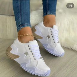 Casual Shoes Ladies Sneakers Autumn /Winter Lace Up Wedge Platform 2024 Outdoor Fashion Running Women Plus Size 43