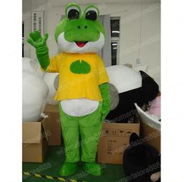 Newest Green Frog Mascot Costume Carnival Unisex Outfit Christmas Birthday Outdoor Festival Dress Up Promotional Props Holiday Party Dress