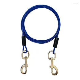 Dog Collars Tie Out Cable Double-Headed Steel Wire Extension Chain With Hook For Outdoor And Camping