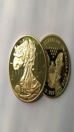 5 pcs brand new The liberty dom 2000 badge 24k real gold plated 40 mm metal souvenir coin6163238
