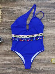 Women's Swimwear Sexy Ruffle One Piece Swimsuit Women Cut Out Ladies Solid Slimming Beachwear 2024 Summer Holiday Trendy Female Clothes