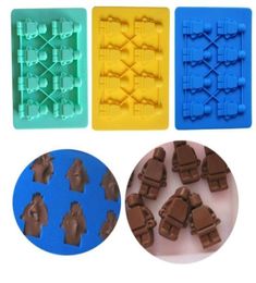 1 pcs Cake Bakeware Lego Robot Shape Silicone Ice Lattice Mould Fandont Chocolate Mould Fondant Cake Decorating Tools8004946