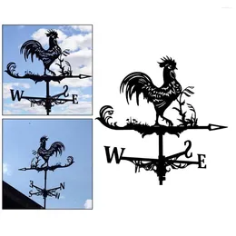 Garden Decorations Weathervane With Rooster Pattern Ornament Stake Weather Vane Professional Measuring Tool Yard Easy To Assemble