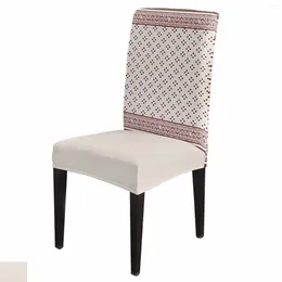 Chair Covers Abstract Retro Pattern Dining Spandex Stretch Seat Cover For Wedding Kitchen Banquet Party Case