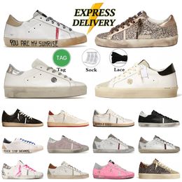 2024 new golden sneakers doold dirty sports shoes new release italy brand men women hi ball star casual shoes white leather flat slide shoe luxury Superstars dhgate