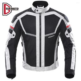 Motorcycle Apparel DUHAN Summer Breathable Jacket Windproof Outdoor Riding Protective Clothing Men