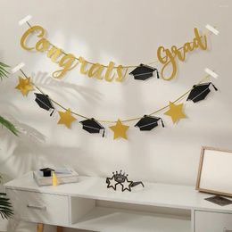 Party Decoration Congiats Grad Decorative Banners Pull The Flag