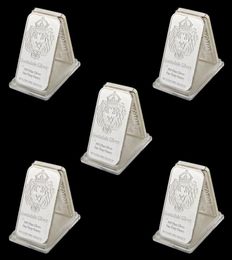 5pcs Rare 999 Fine Silver One Troy Ounce USA sdale Craft 1oz Silver Plated Metal Souvenir Bullion Bars8649951