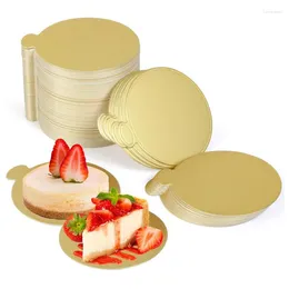 Baking Moulds 100PCS Golden Round Cupcake Paper Tomouse Dessert French Pastry Shim Cake Holder