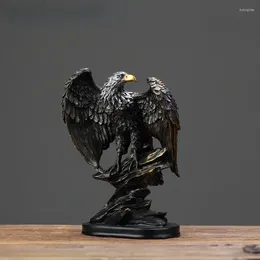 Decorative Figurines Resin Eagle Statue Sculpture Collectible Desk Decoration Feng Shui Wealth Animal Statues Office Home Living Room Decor