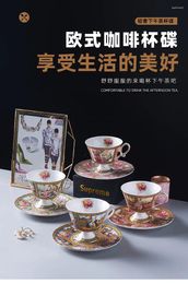 Teaware Sets Nordic Ceramic Coffee Cup And Saucer Western Gold-painted Creative Gold-rimmed Water Afternoon Tea Flower Set