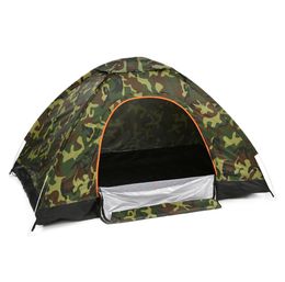 2 Person Waterproof Camping Tent Outdoor Sport Fishing Single Layer Pop Up Anti UV Tourist Tent For Wigwam Beach Hunting Bag8447580