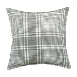 Pillow Linen Plaid Decorative Throw Covers Square Pillowcase Home Decor Decorations For