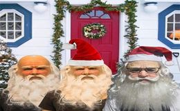 Party Masks Christmas Face Adults Santa Clause Latex Headgear Cosplay Tools for Theme 2210177828592
