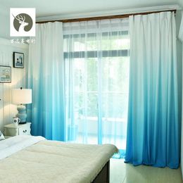 Curtain Wedding Decoration Finished Fabrics Gradient Window Screens Gauze Curtains Blackout For Living Dining Room Bedroom