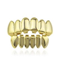 Hip Hop Gold Teeth Grillz Top Bottom Grills Dental Mouth Punk Teeth Caps Cosplay Party Tooth Rapper Jewellery Gift 4183259