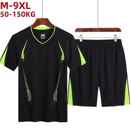 Plus Size M~6xl7xl8xl9xl Tops Tees Shirts Casual Tshirt Men Quick Dry T-Shirt Sporting Suit T Shirt Men Tracksuits 240429