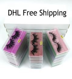 Whole 25mm Lashes 10 styles Mink Eyelashes Bulk 3D Mink Lashes Makeup Dramatic 25mm False Eyelashes DHL 6403299