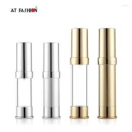 Storage Bottles 5ml 10ml Gold Silver UV Vacuum Dispensing Travel Portable Spray Lotion Shampoo Cosmetics Perfume Refillable Empty Tools