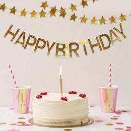 Party Decoration 3pcs Set For Birthday Banner Decorations Happy Sign
