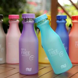 Water Bottles Outdoor Sports Bottle Scrub Plastic Cup Portable Anti-Drop Air Up Drinkfles