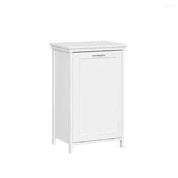 Laundry Bags Tilt-Out Hamper Cabinet With Removable Cloth Bag Classic Design Wall Anchors White 18"x14"x30