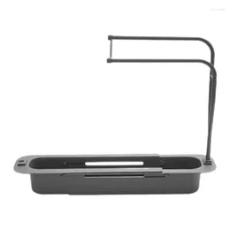 Kitchen Storage Rag Holder Sink Shelf Rack Adjustable Drain Waterproof Towel Sponge Bathroom Accessories