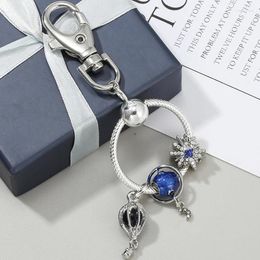 Keychains Earth And Moon Pendant Keychain Key Ring Shinning Star Charm Chain For Women Girl Men Handmade Jewelry Gift Special Offer