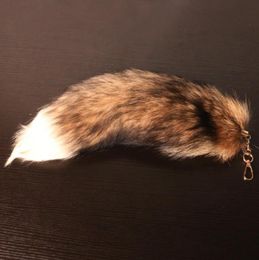 Wolf Tail Fur Keychains Women Men Large Pompom Key Chains Bag Car Key Pendant DIY Accessories Keyring Festivals Gifts1921140