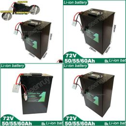 Batteries 72V 50Ah 55Ah 60Ah Li Ion With Charger Lithium Polymer Battery Perfect For Bike Bicycle E-Bike Motorcycle Electric Scooter D Dhel0