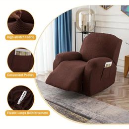 Chair Covers Jacquard Recliner Sofa Cover Stretch Armchair Lazy Boy Elastic Relax Couch Protector Slipcovers For Home Deco