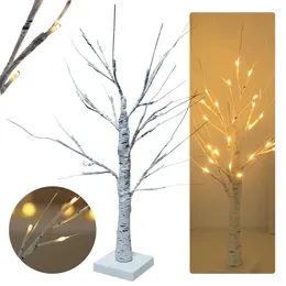 Table Lamps Simulation Birch Tree Lamp Warm Light Night 24LED Creative Lighting For Christmas Party Decoration