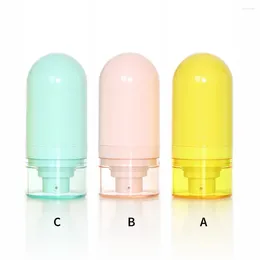 Storage Bottles 15ml/30ml/50ml Screw Refillable Bottle Mouth Design Press Vacuum Inverted Lotion Portable With Locking Cap Travel Skin Care