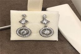 Wholesale- intoxicating vintage earrings for P 925 sterling silver CZ diamond temperament ladies earrings luxury designer jewelry5183373