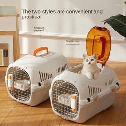 Cat Carriers Pet Air Transport Box For Dog Hard Surface Car Travel Carrier Item Suitable Small Dogs And Cats Accessories
