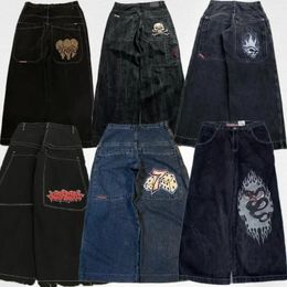 Y2K Baggy Jeans vintage JNCO high quality Embroidered pattern jeans Hip Hop streetwear Casual men women Harajuku wide leg jeans 240429