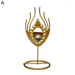 Candle Holders 80% S!! Nordic Golden Feather Candlestick Romantic Rack Home Party Wedding Decor